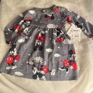 Disney Minnie Mouse Gray and Red Dress